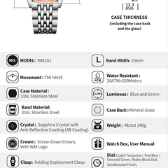 Automatic Mechanical Diver Watch – NH35 Ceramic Bezel | Sapphire AR Glass | 200M Waterproof - Men’s Watches