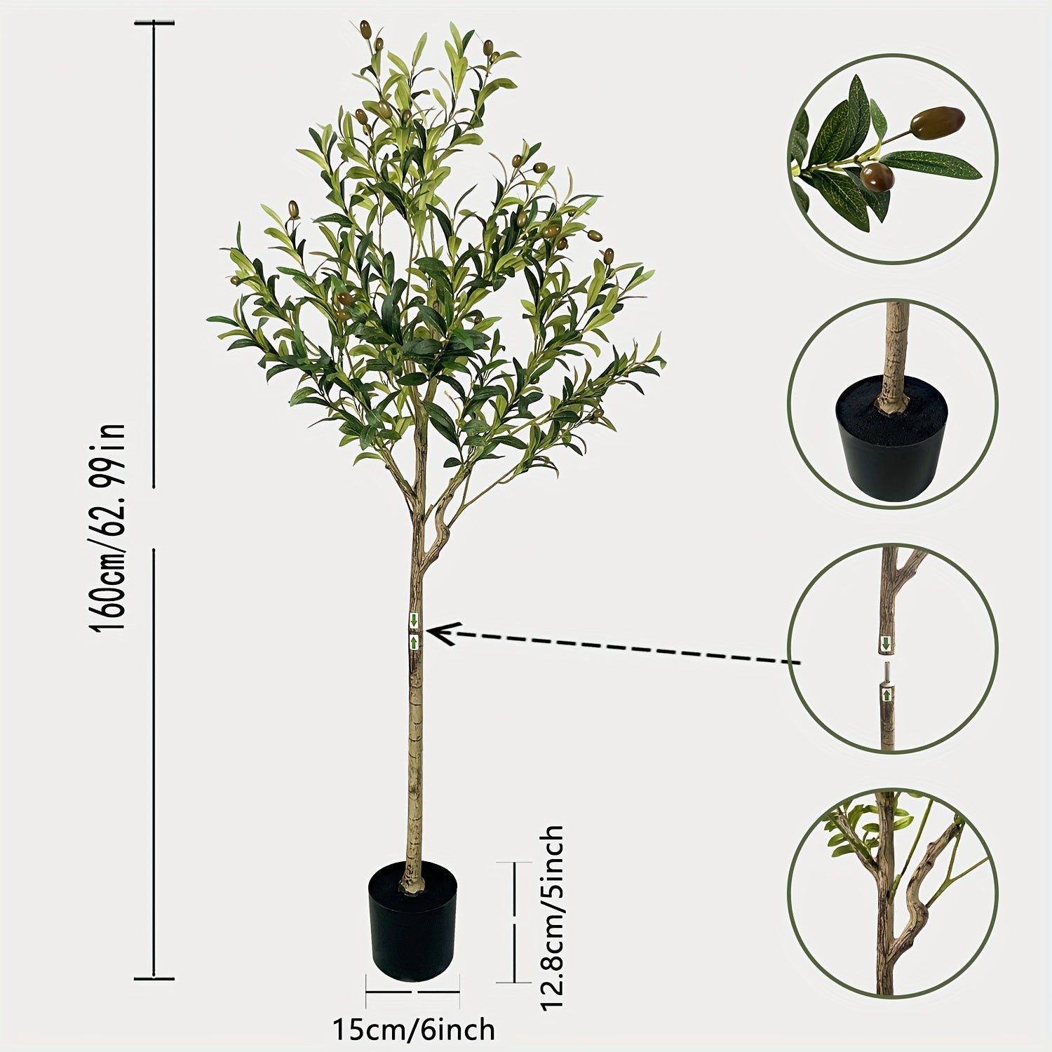 Artificial Olive Tree with Planter by Snagg A Plant