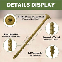 100pcs Heavy Duty Construction Screws - Power Tools Gadget