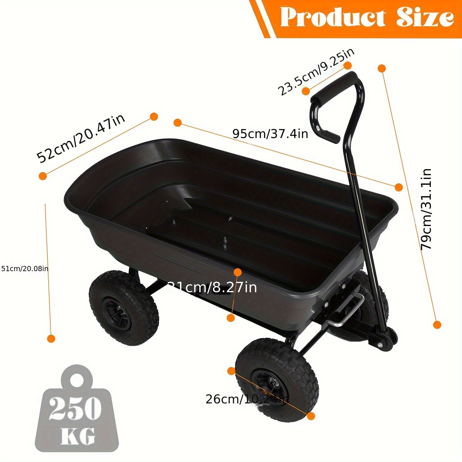 250kg Garden Dump Cart by Snagg A Trolley