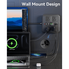 10 in 1 Powerboard with USB-C Surge Protector Extension Cord (1.8m) by Snagg An Extension Cable