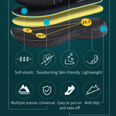 Lightweight Everyday Trainers Waterproof Slip-On Running Shoes