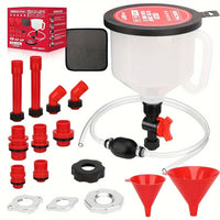 22pcs No Spill Coolant Filling Funnel Kit, Universal Radiator Funnel Set with Adapters