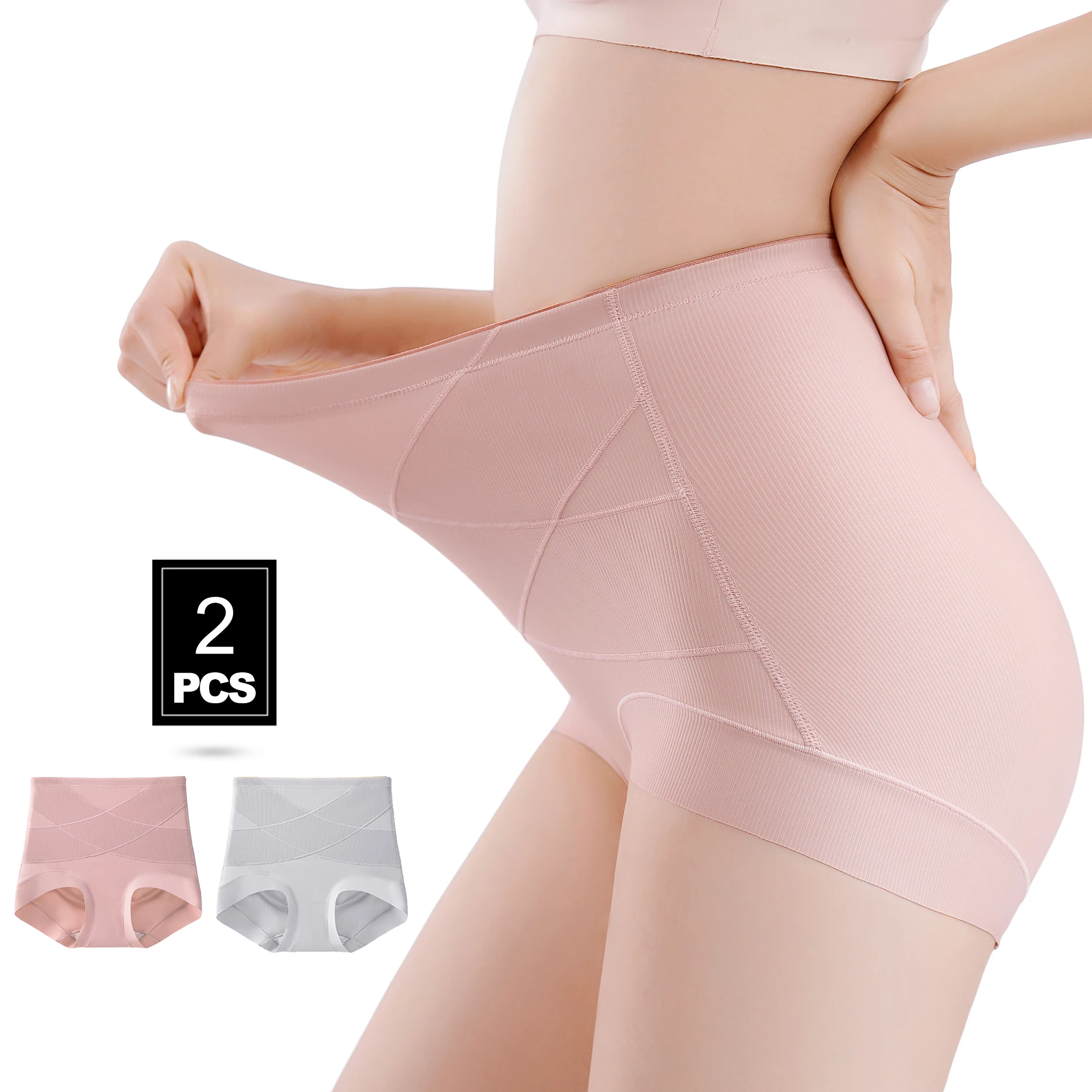 High Waist Tummy Control Briefs | 2-Pack Body Shaper Shapewear All-Day Comfort