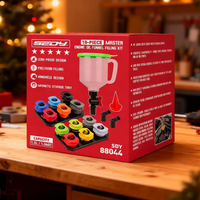 18 Pcs Engine Oil Funnel Kit – Automotive Oil Change Set with Magnetic Storage