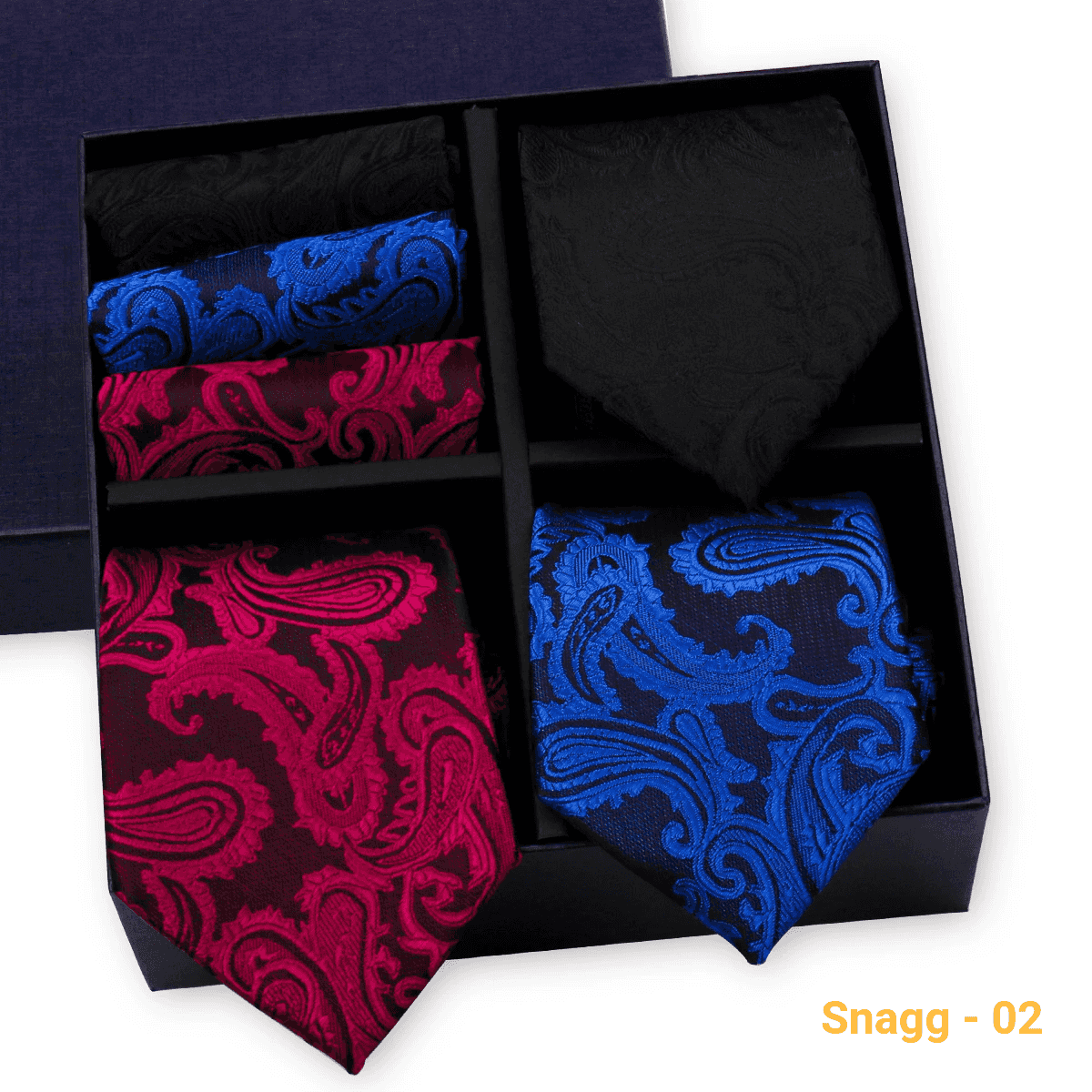 Formal Men’s Tie Collection — 3 Luxury Neckties & Handkerchiefs - GL-02 - Others In Fashion