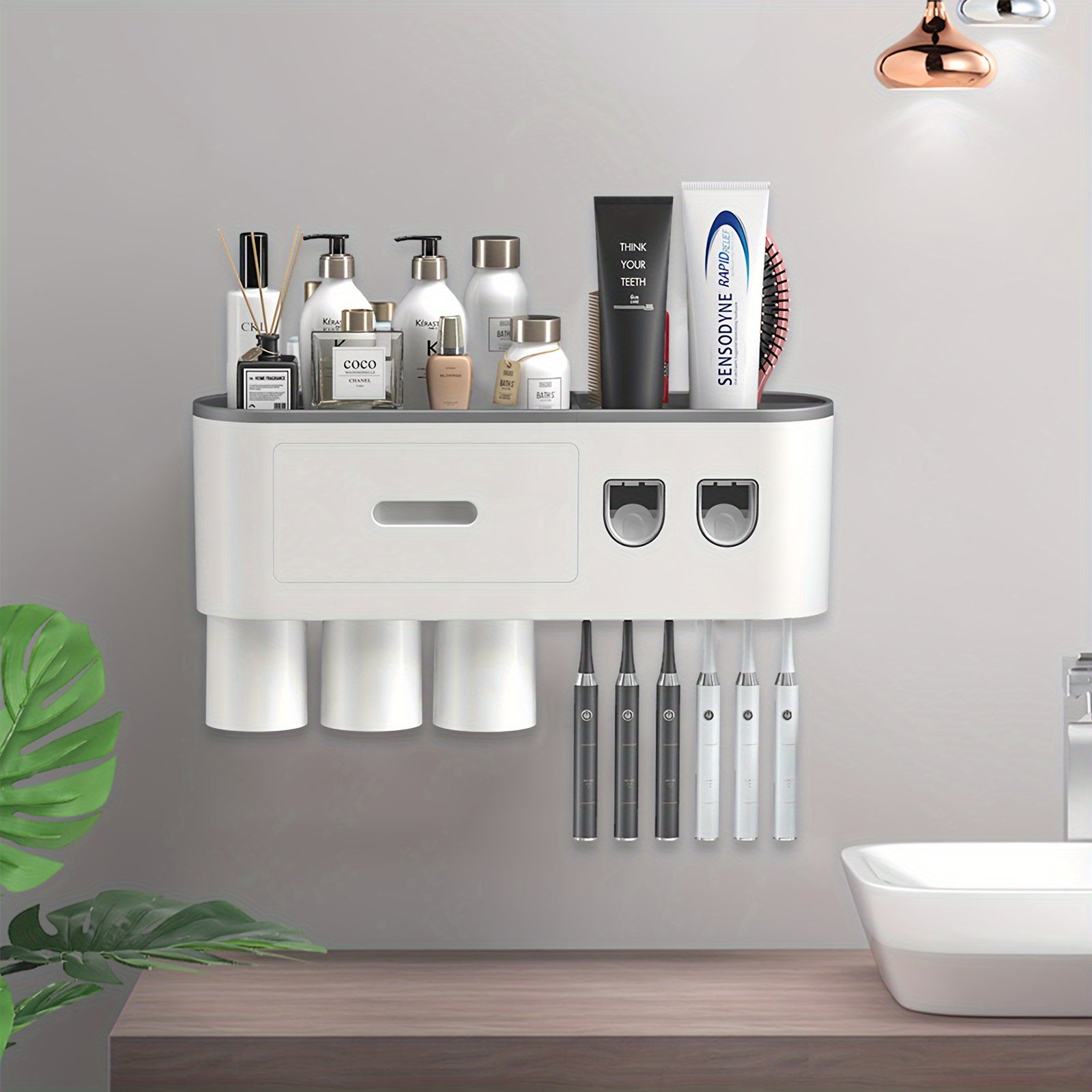 Wall Mounted Toothbrush Holder Set by Snagg A Toothbrush Holder