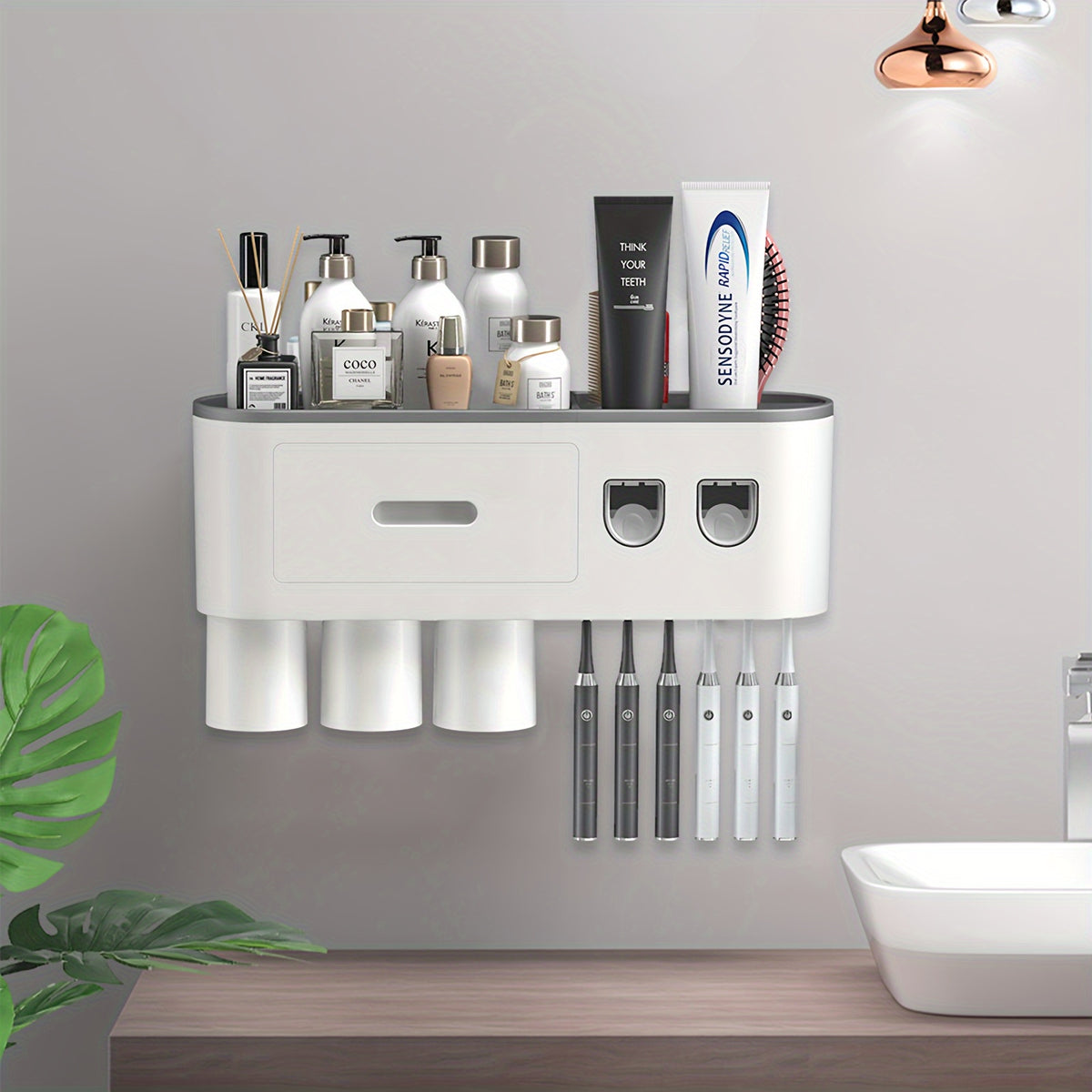 Wall-Mounted Toothbrush Holder Set by Snagg A Toothbrush Holder