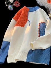 Men’s Color Block Cable Sweater by Snagg A Sweater