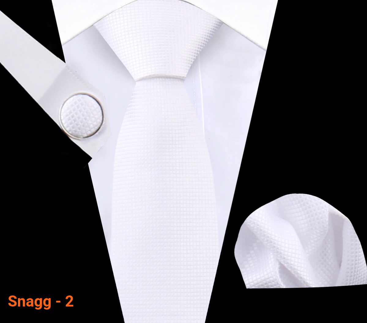 Classic Plaid Tie Set for Men - Necktie with Matching Pocket Square & Cufflinks - Snagg - 2 - Others In Fashion