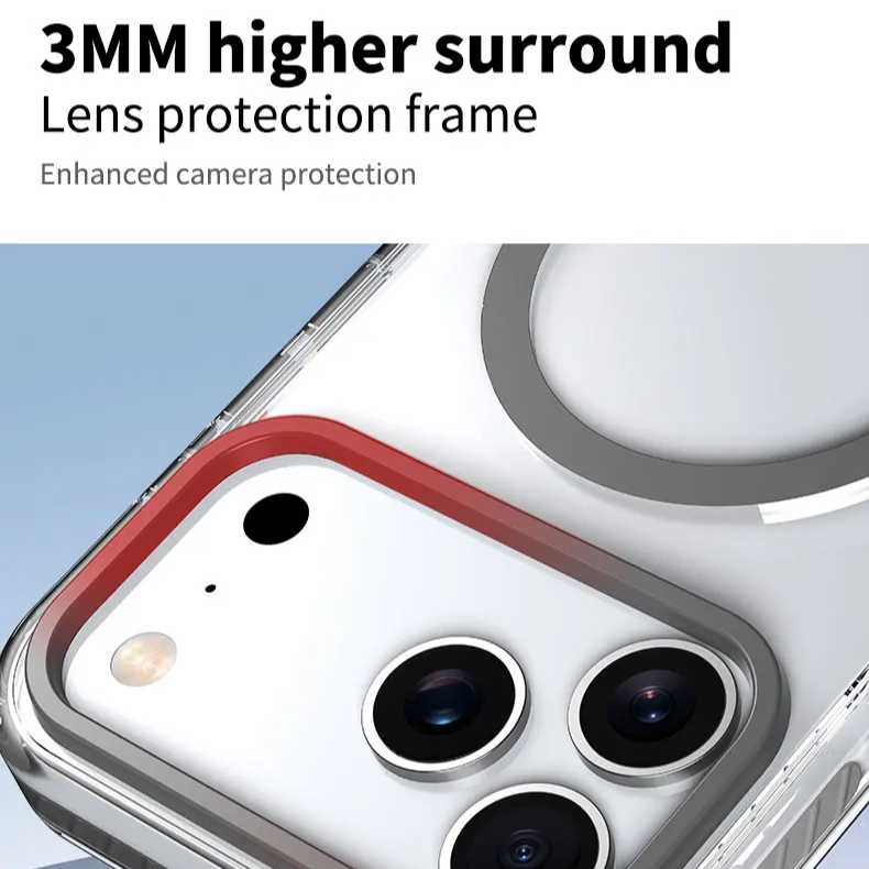 Luxury PE Striped Border MagSafe Phone Case – iPhone 17 Series - Cases & Covers