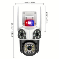 12MP 3 Lens Outdoor Security Camera – 360° Pan-Tilt with 10X Zoom by Snagg An Outdoor Camera