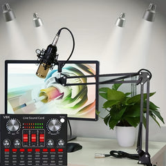V8K Sound Card & Condenser Microphone Set by Snagg An Audio Mixer