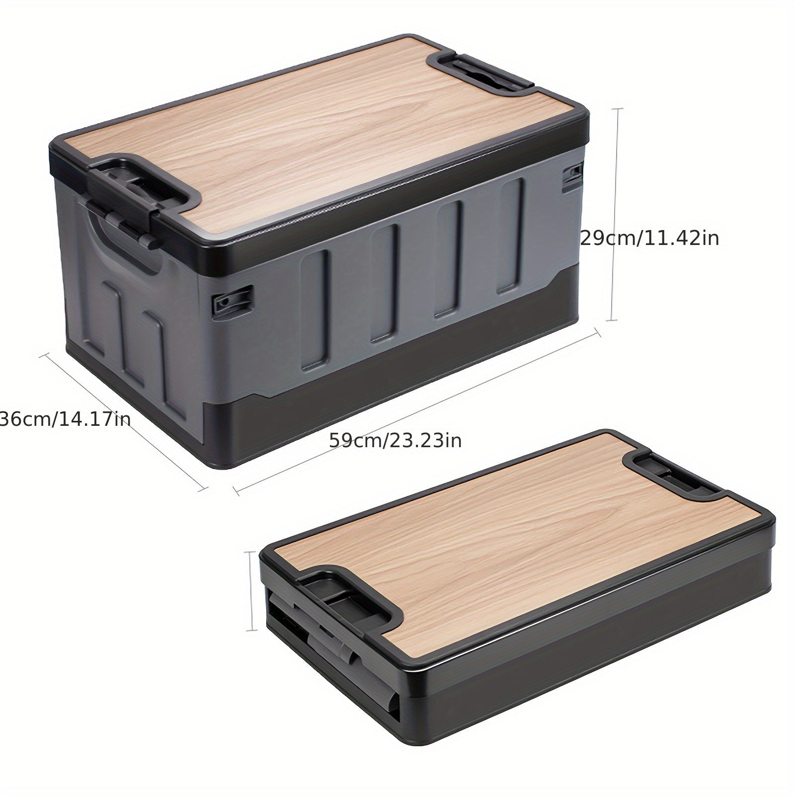 60L Collapsible Car Trunk Storage Bin with Lid by Snagg A Storage Box