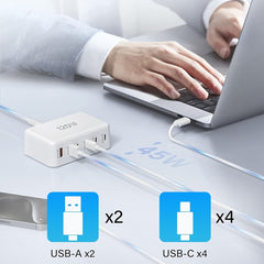 120W USB-C Fast Charging Station - 6 Port Wall Charger