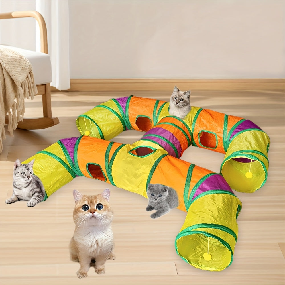Four-Exit Large Cat Play Tunnel by Snagg A Cave