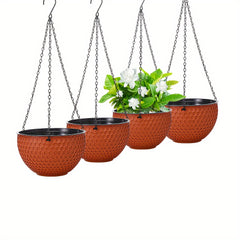 4pcs Hanging Flower Pots with Chains by Snagg A Pot