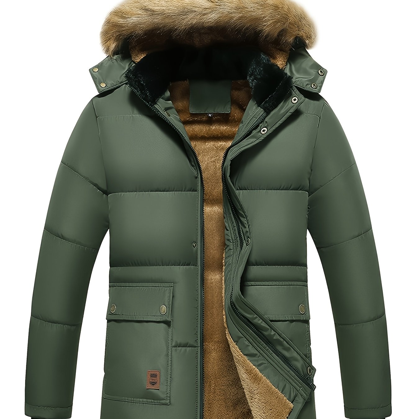 Men’s Heavy-Duty Winter Jacket with Detachable Hood by Snagg A Jacket