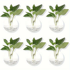 6pcs Glass Hanging Flower Vases – 4.7" by Snagg A Wall Planter