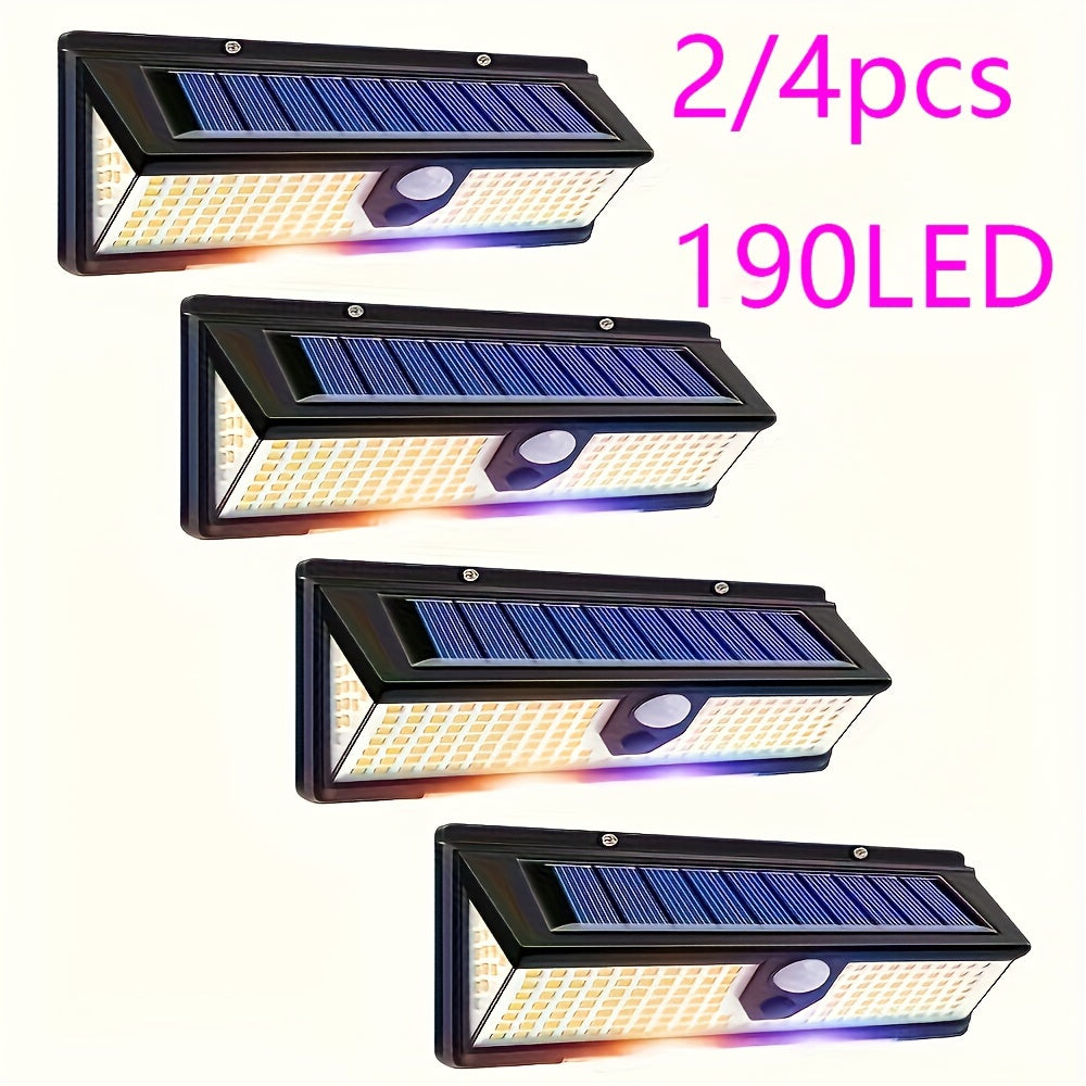 4pcs Outdoor Motion Sensor LED Solar Wall Lights by Snagg An Outdoor Light