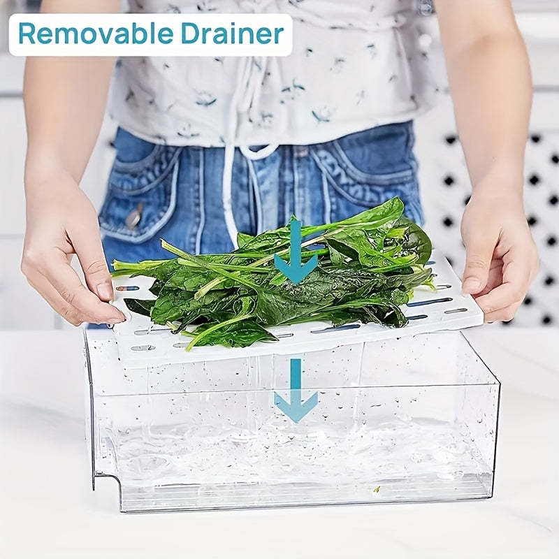 Refrigerator Organizer Drawer with Lids by Snagg A Container