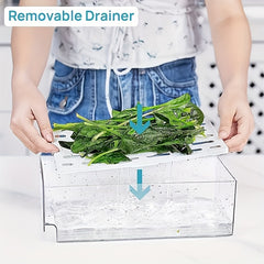 Refrigerator Organizer Drawer with Lids by Snagg A Container