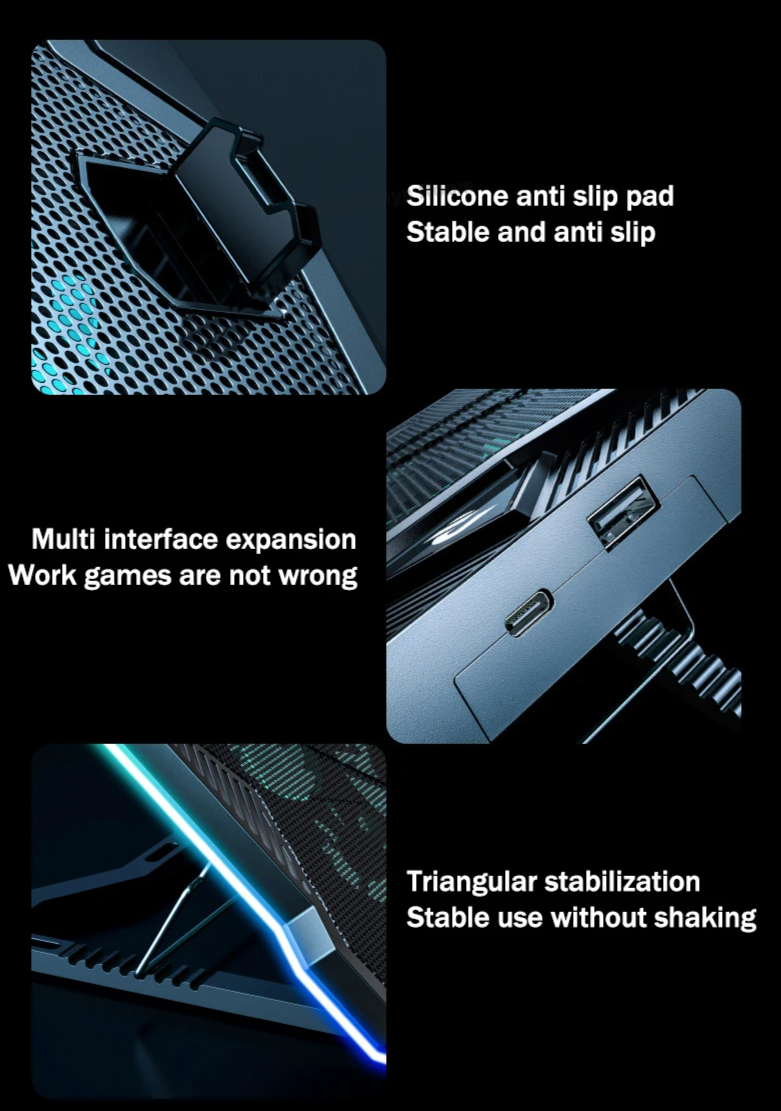 Laptop Cooling Pad Foldable Adjustable Stand for 12″–18″ Laptops by Snagg A Cooling Pad