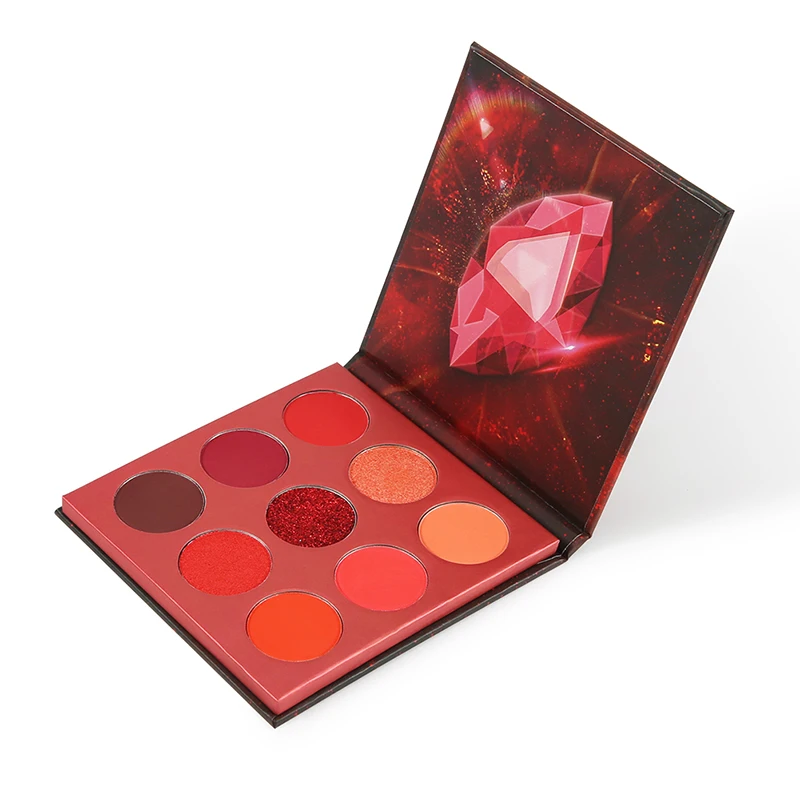 Gemstone Inspired 9 -Color Artistry Palette – High-Pigment Matte, Shimmer & Metallic Shadow Collection