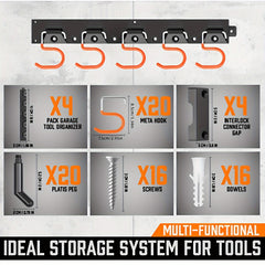 4 Pack Heavy Duty Metal Garden Tool Organizer by Snagg A Rack