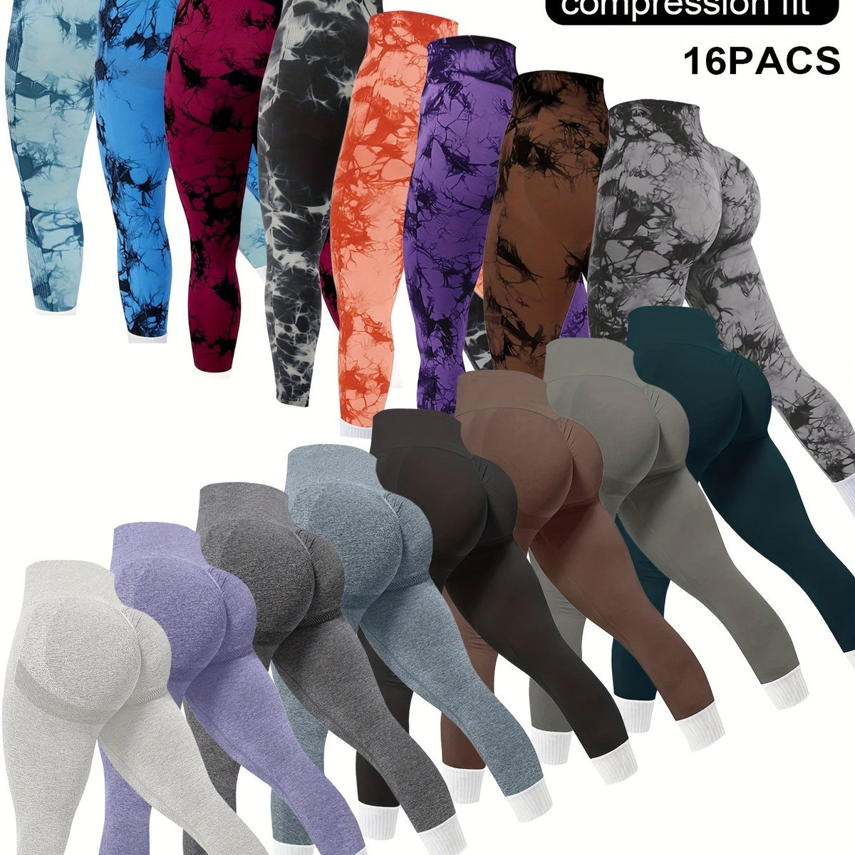 Women’s 16-Piece High-Waist Yoga Leggings by Snagg A Pant