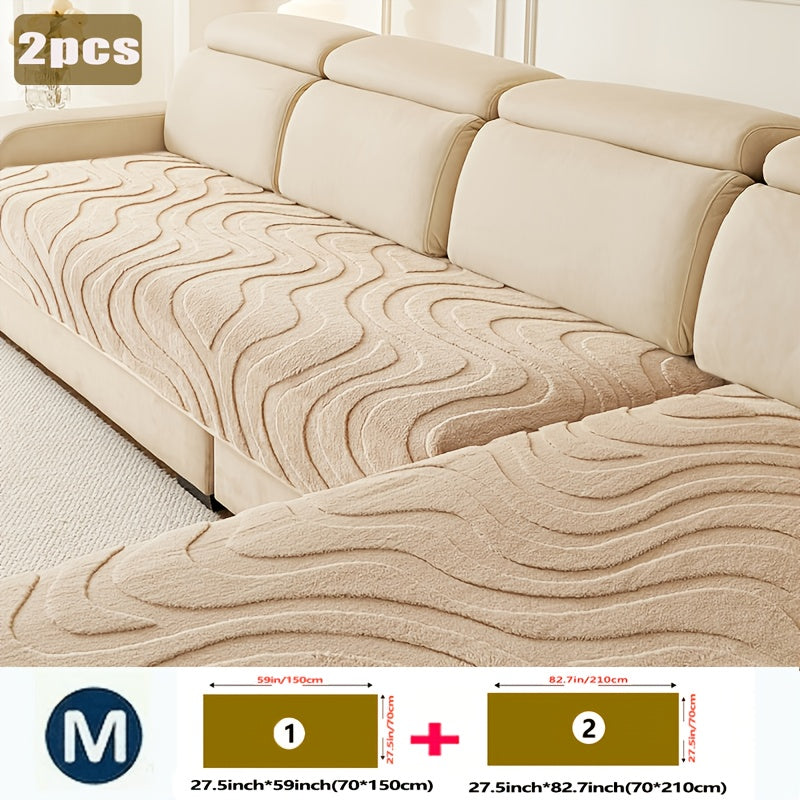 2pcs Bohemian Modern Wave Sofa Cushion Cover Set by Snagg A Sofa Cover