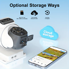 2 Pack 8MP Dual-Lens Solar Powered WiFi Security Cameras by Snagg An Outdoor Camera