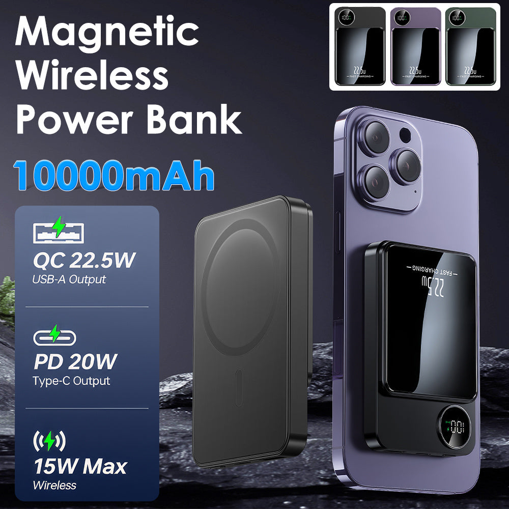 10000mAh Wireless Magnetic Powerbank Compatible With Apple by Snagg A Power Bank