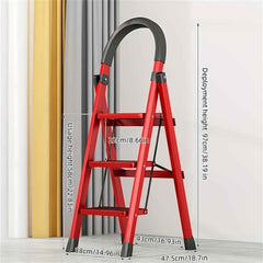 Heavy Duty 3 Step Ladder – Wide Anti-Slip Steps & Sturdy Handrail