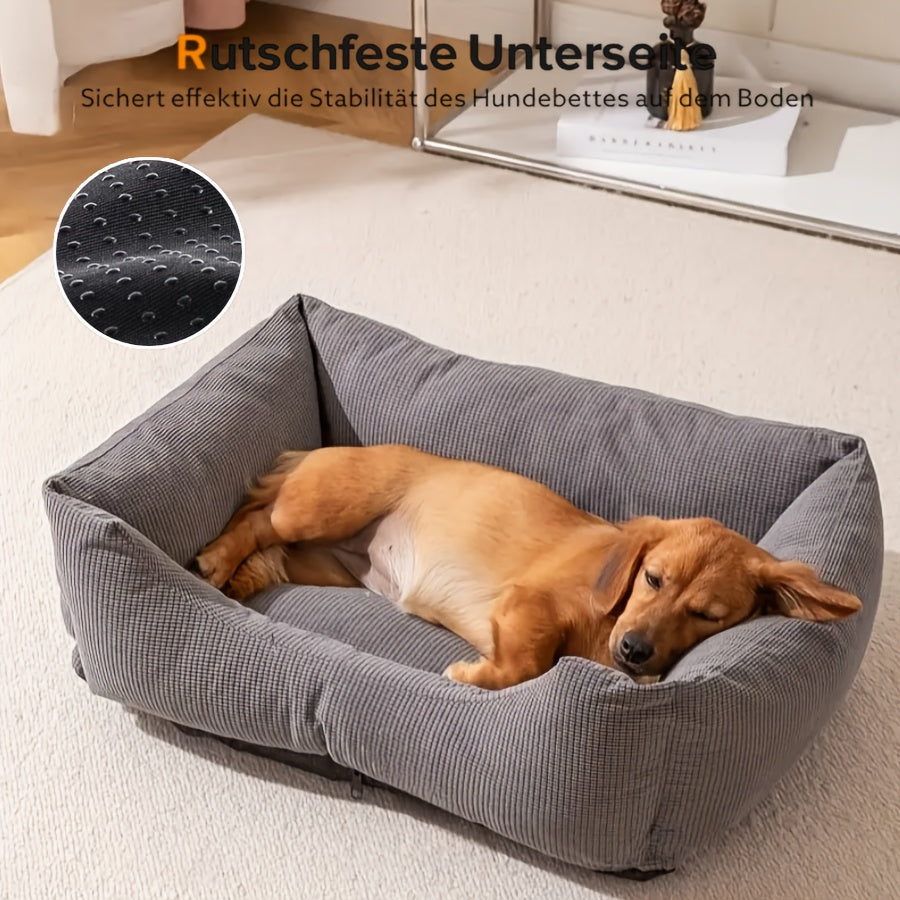 Orthopedic Washable Non-Slip Dog Bed with Raised Edges by Snagg A Pet Bed