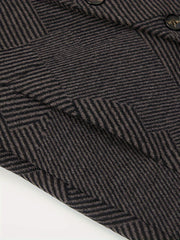 Men’s Elegant Wool Blend Trench Coat with Detachable Scarf by Snagg A Coat