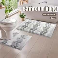 2 Pcs Luxury Bathroom Rug Set by Snagg A Rug