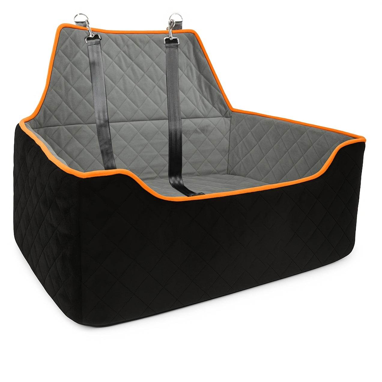 Dog Car Large Booster Seat with Safety Straps - SnaggIt