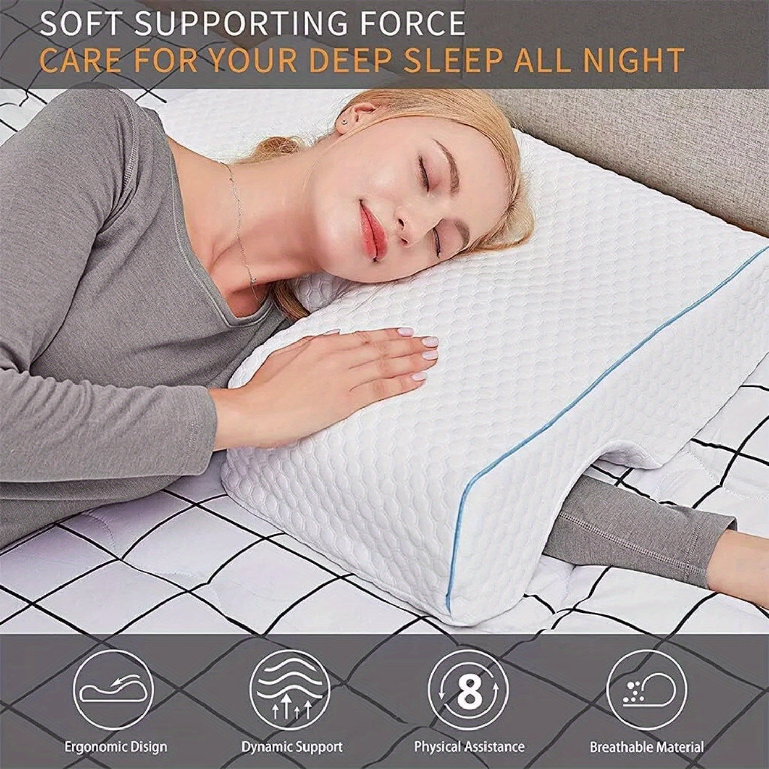 Couple’s Spinal Alignment Arch Pillow – Zero Pressure Design by Snagg A Pillow