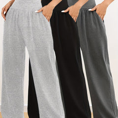Women’s 3-Piece Wide-Leg Yoga Pants by Snagg A Pant