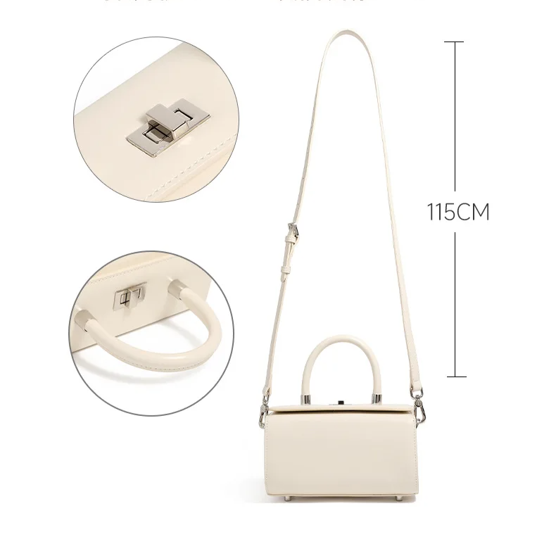 Genuine Leather Mini Flap Bag – Luxury Designer Minimalist Crossbody & Shoulder Handbag for Women (20×10×10cm)