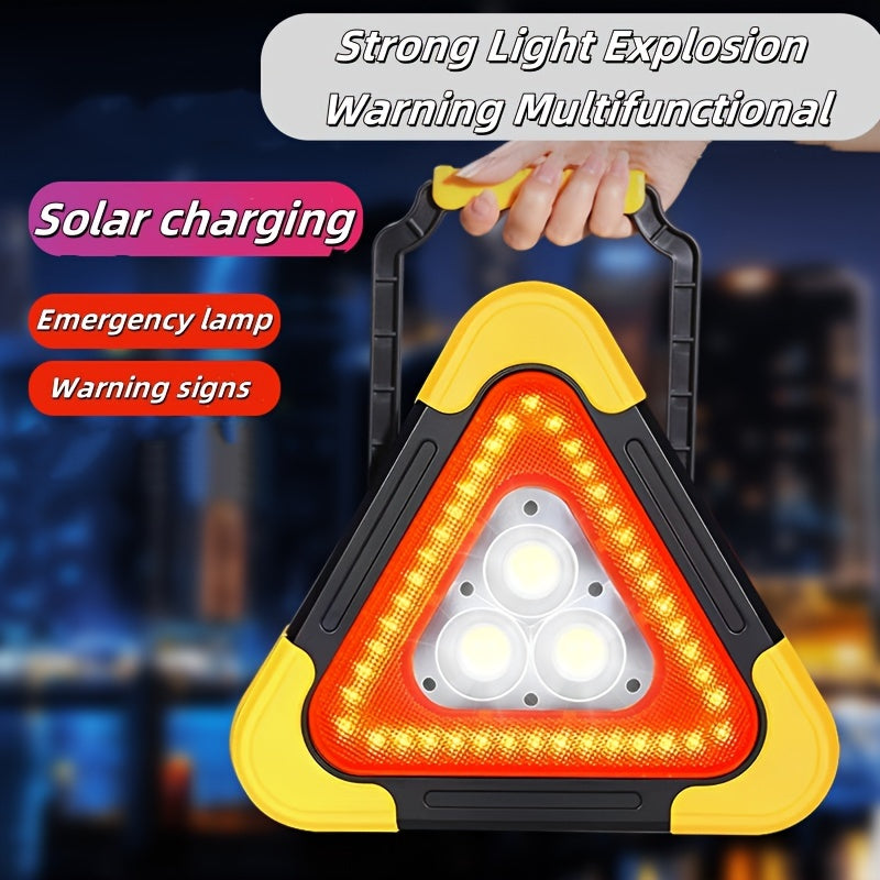 2 Pcs Portable Solar Triangle Warning Light by Snagg A Warning Light