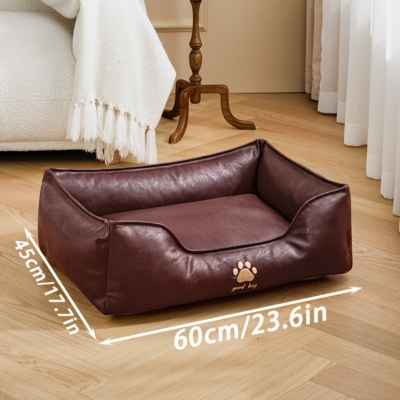 Luxury Faux Leather Pet Bed by Snagg A Pet Lounge