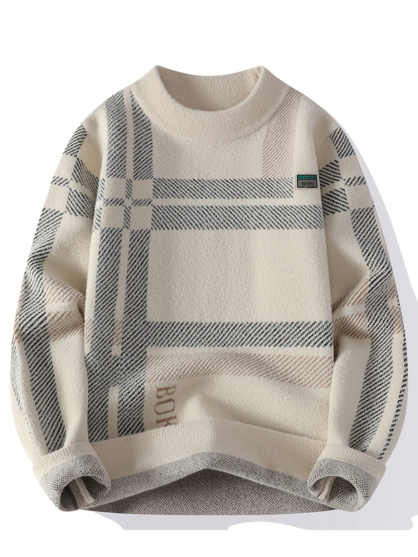 Men’s Color Block Crew Neck Sweater by Snagg A Jumper