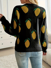 Women’s Cozy Lemon Print Sweater by Snagg A Top