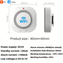 6 Pack Smart WiFi Smoke Detectors – Wireless Interconnected Fire Alarms with Voice Alerts by Snagg A Sensor Alarm