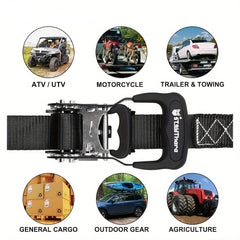 4pcs Heavy Duty Ratchet Straps by Snagg A Ratchet Strap