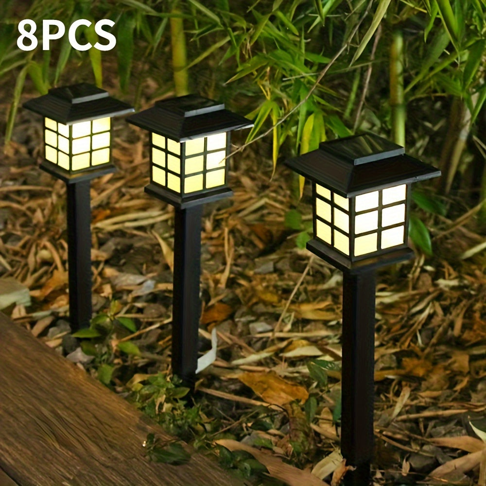 8 Pack Outdoor Lawn & Patio Decorative Lanterns Solar LED Garden Lights by Snagg An Outdoor Light