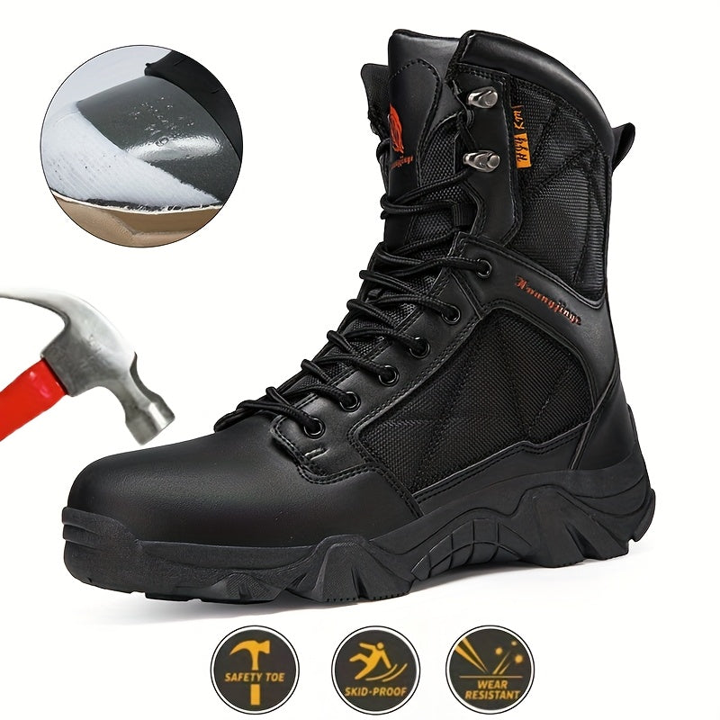Men's High Top Work Boots with Steel Toe Protection by Snagg A Safety Shoes