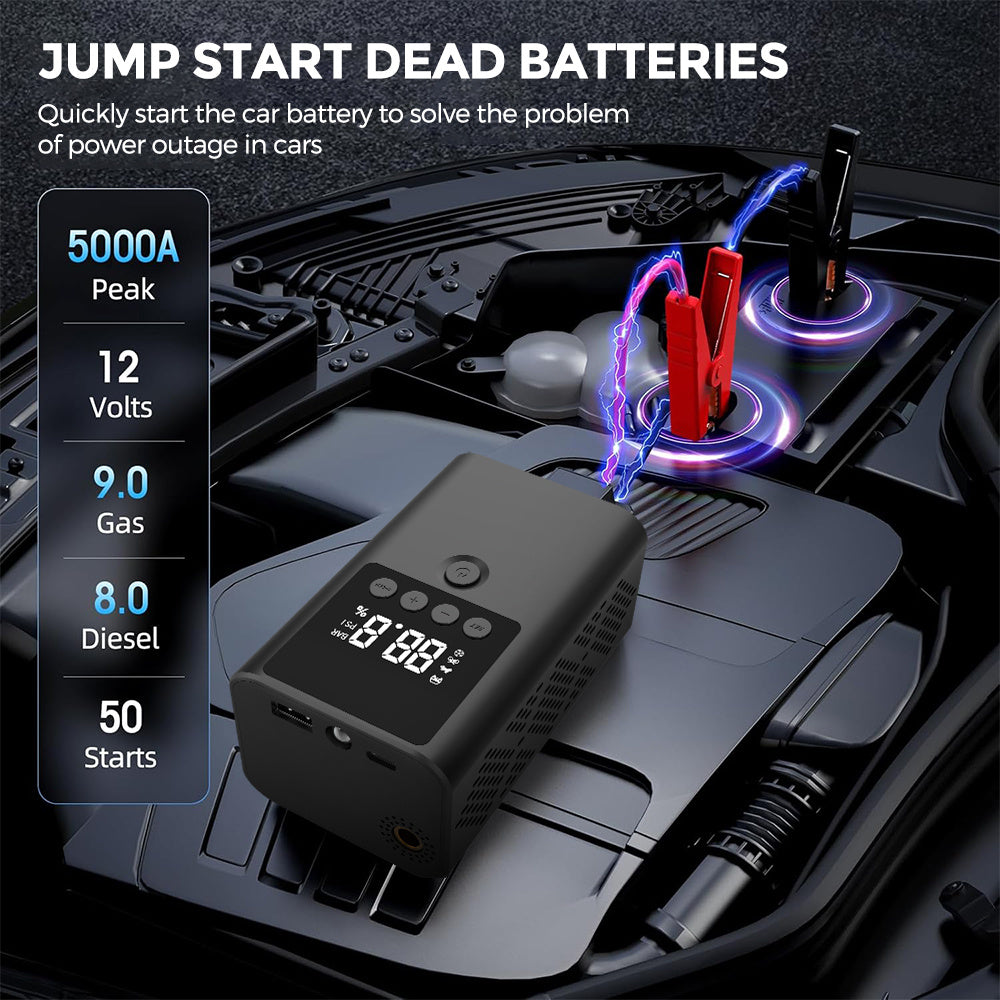 150PSI Portable Car Jump Starter with Air Compressor by Snagg A Jump Starter
